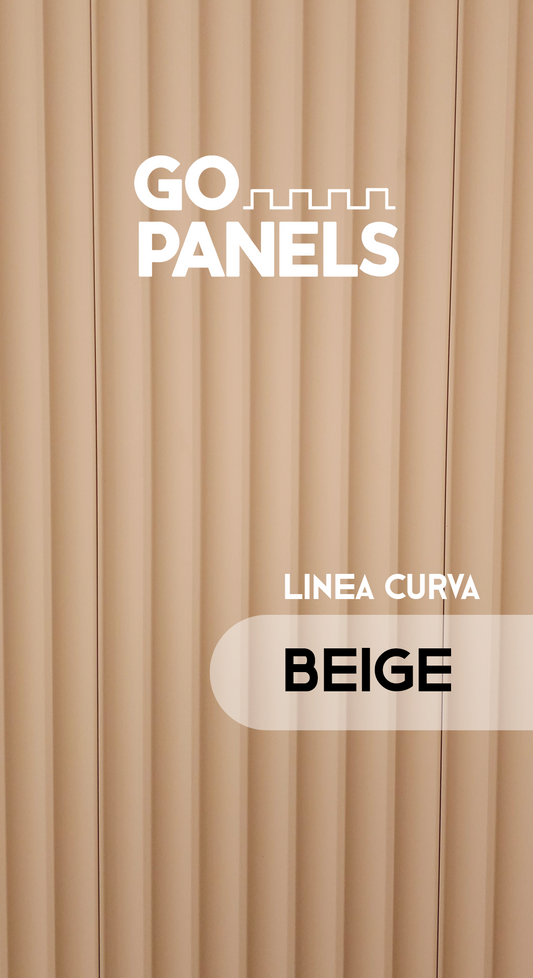 Caja Panel Decorativo - Beige -Revestimiento Línea Curva Soft - Caja 10 un - 5.16 m²-Wall Panel WPC- Revestimiento Interior