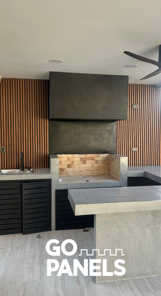 (PRE-VENTA) - Caja Panel Decorativo - Caoba/Negro - Revestimiento Línea Tradicional - Caja 10 un - 3.8 m² - Wall Panel WPC- Revestimiento Interior - exterior techado