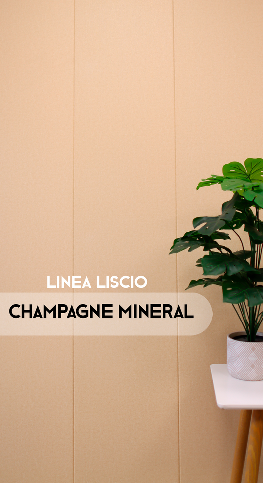 Champagne Mineral - Liscio - Caja Panel Decorativo - Revestimiento Línea Liscio- Caja 5 un - 4.8 m² - Wall Panel Liscio