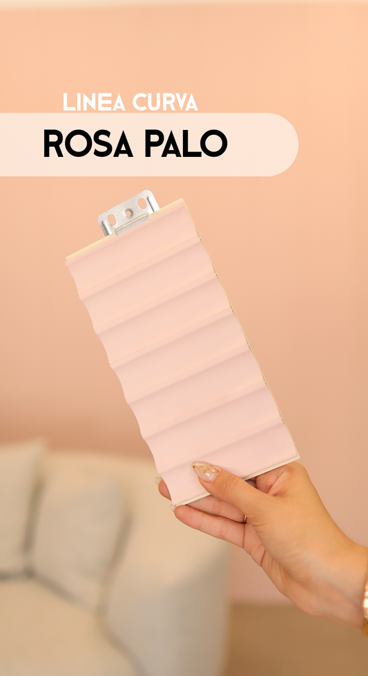 Rosa Palo - Curvo - Caja Panel Decorativo - Revestimiento Línea Curvo Soft - Caja 10 un - 5.16 m²- Wall Panel Curvo - Revestimiento Interior y Exterior Techado