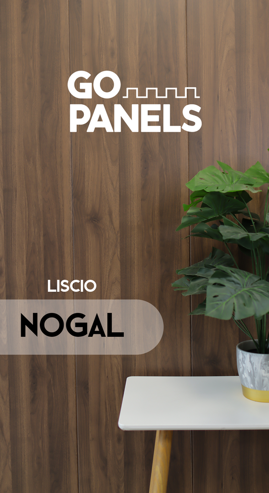 Caja Panel Decorativo - Liscio Nogal - Revestimiento Línea Liscio- Caja 5 un - 4.8 m² - Wall Panel Liscio