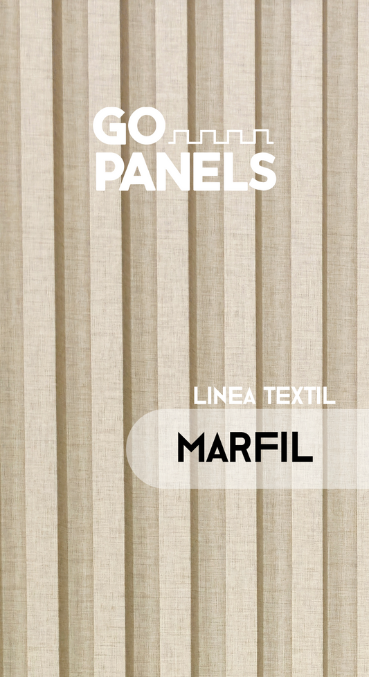 Caja Panel Decorativo - Marfil - Revestimiento  Línea Textil - Caja 10 un - 3.8 m² - Wall Panel WPC- Revestimiento Interior - exterior techado