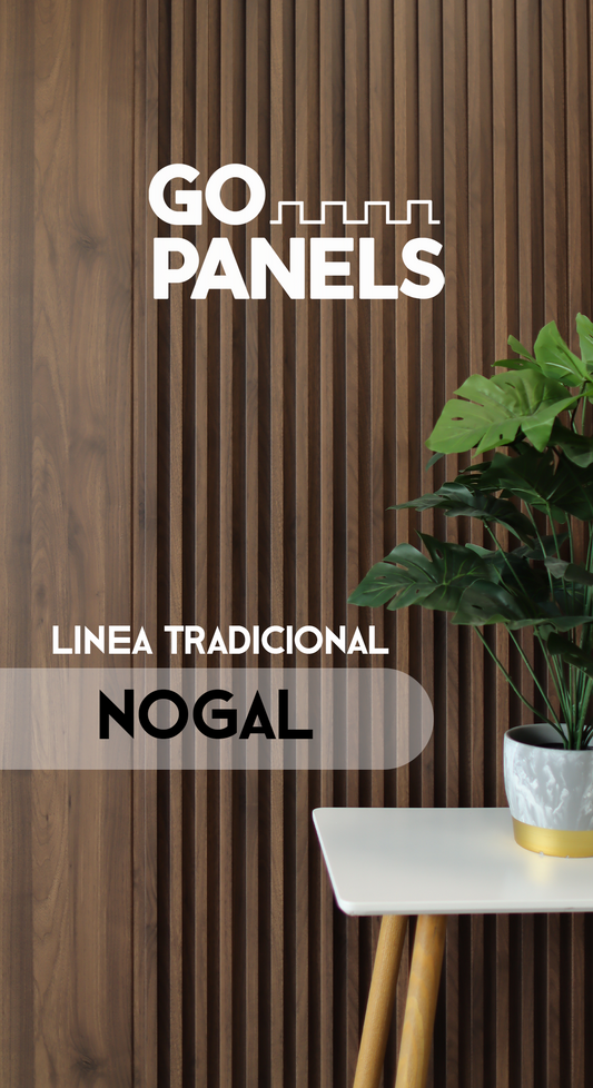 Nogal - Tradicional - Caja Panel Decorativo - Revestimiento Línea Tradicional - Caja 10 un - 3.8 m²- Wall Panel WPC - Revestimiento Interior y Exterior Techado