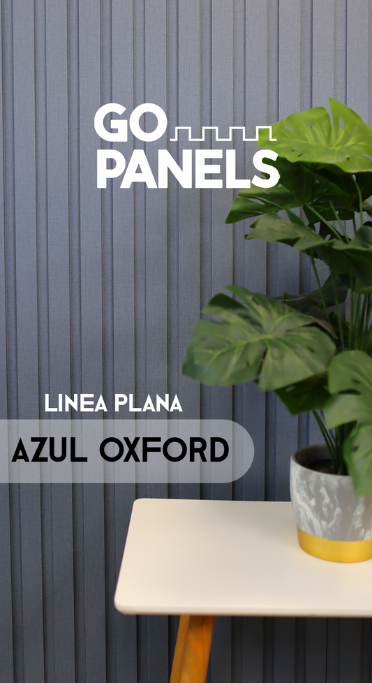 (PRE-VENTA) Caja Panel Decorativo - Plano Azul Oxford - Revestimiento Línea Plana - Caja 10 un-  4.8 m² -  Wall Panel Plano