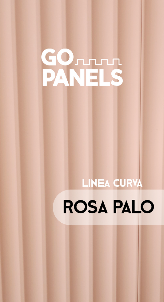 Caja Panel Decorativo - Rosa Palo - Revestimiento Línea Curvo Soft - Caja 10 un - 5.16 m²- Wall Panel WPC- Revestimiento Interior