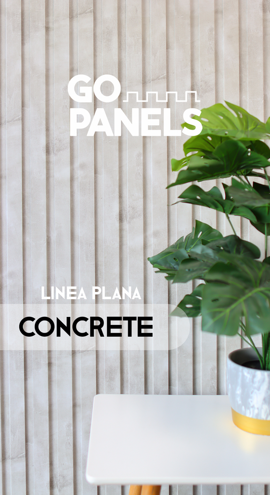 Caja Panel Decorativo - Plano GRIS CONCRETE - Revestimiento Línea Plana - Caja 10 un-  4.8 m² -  Wall Panel Plano
