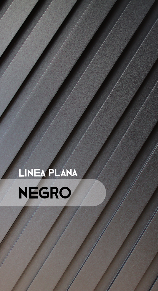 Caja Panel Decorativo - Plano Negro - Revestimiento Línea Plana - Caja 10 un-  4.8 m² -  Wall Panel Plano