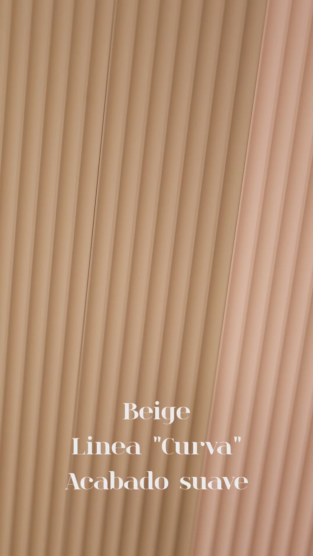 Caja Panel Decorativo - Beige -Revestimiento Línea Curva Soft - Caja 10 un - 5.16 m²-Wall Panel WPC- Revestimiento Interior
