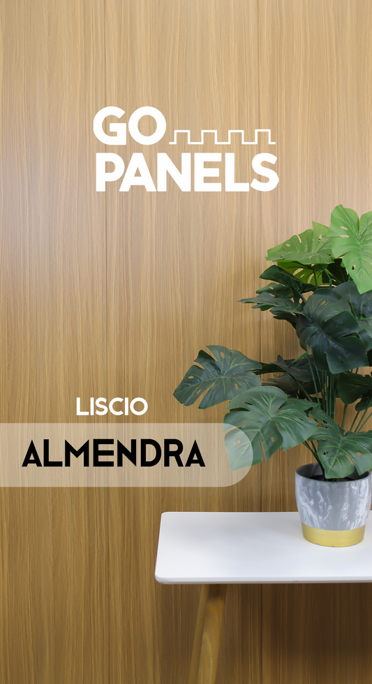 Caja Panel Decorativo - Liscio Almendra - Revestimiento Línea Liscio- Caja 5 un - 4.8 m² - Wall Panel Liscio