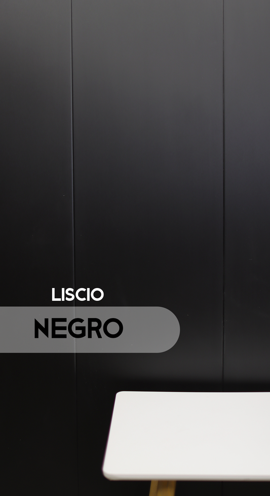 Caja Panel Decorativo - Liscio Negro- Revestimiento Línea Liscio- Caja 5 un - 4.8 m² - Wall Panel Liscio