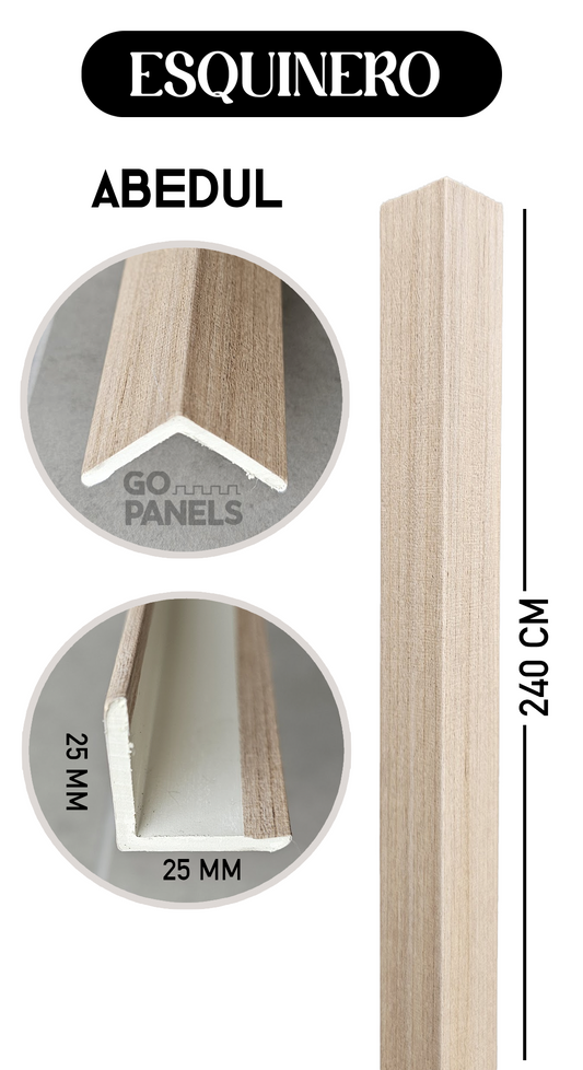 PERFIL ESQUINERO ABEDUL 2,5X2,5X240 CM