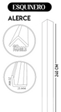 PERFIL ESQUINERO ALERCE 2,5X2,5X240 CM