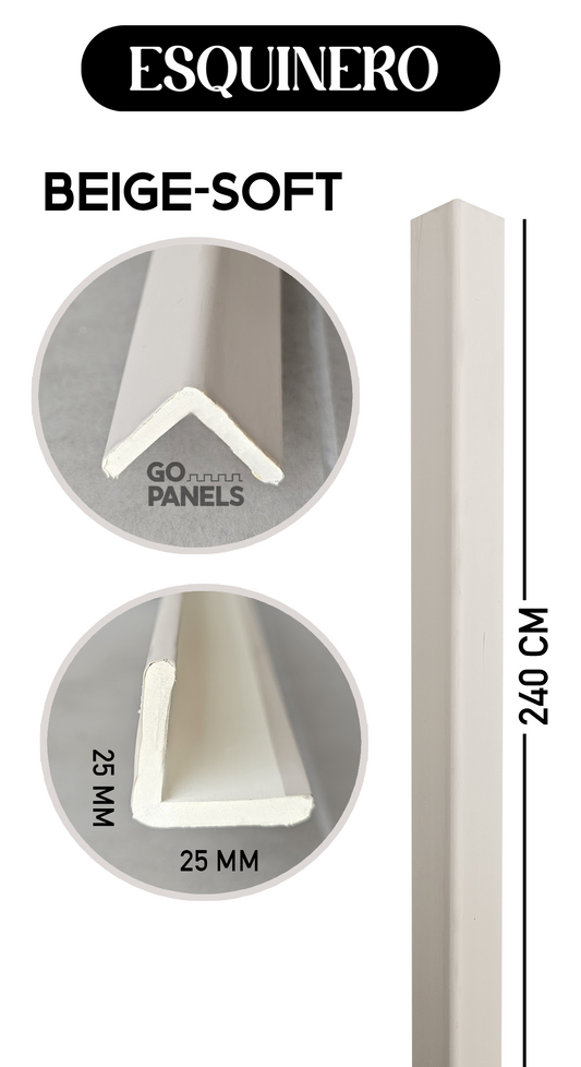 PERFIL ESQUINERO BEIGE SOFT 2,5X2,5X240 CM