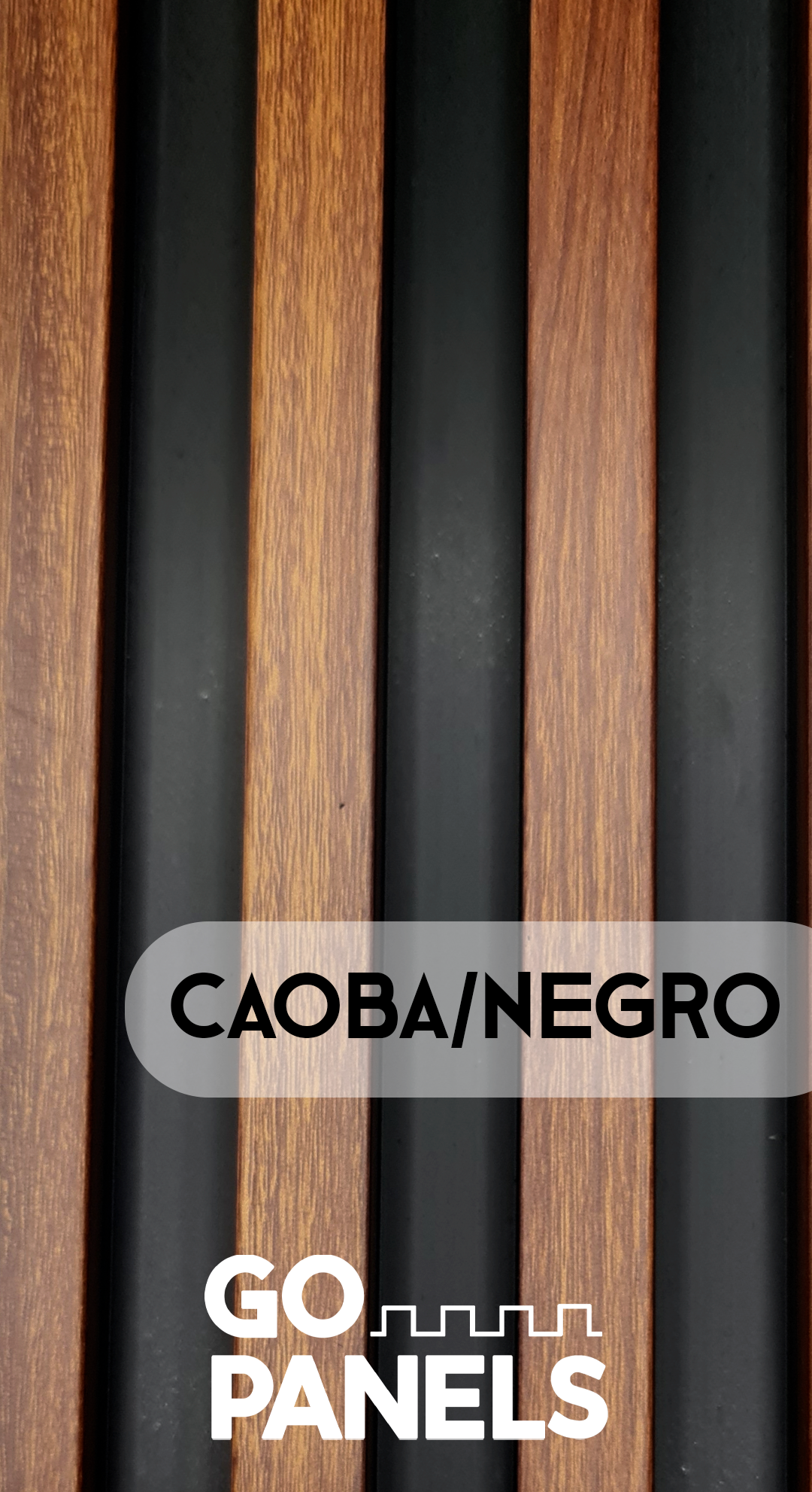 Caoba/Negro - Tradicional - Caja Panel Decorativo - Revestimiento Línea Tradicional - Caja 10 un - 3.8 m² - Wall Panel WPC- Revestimiento Interior y Exterior Techado