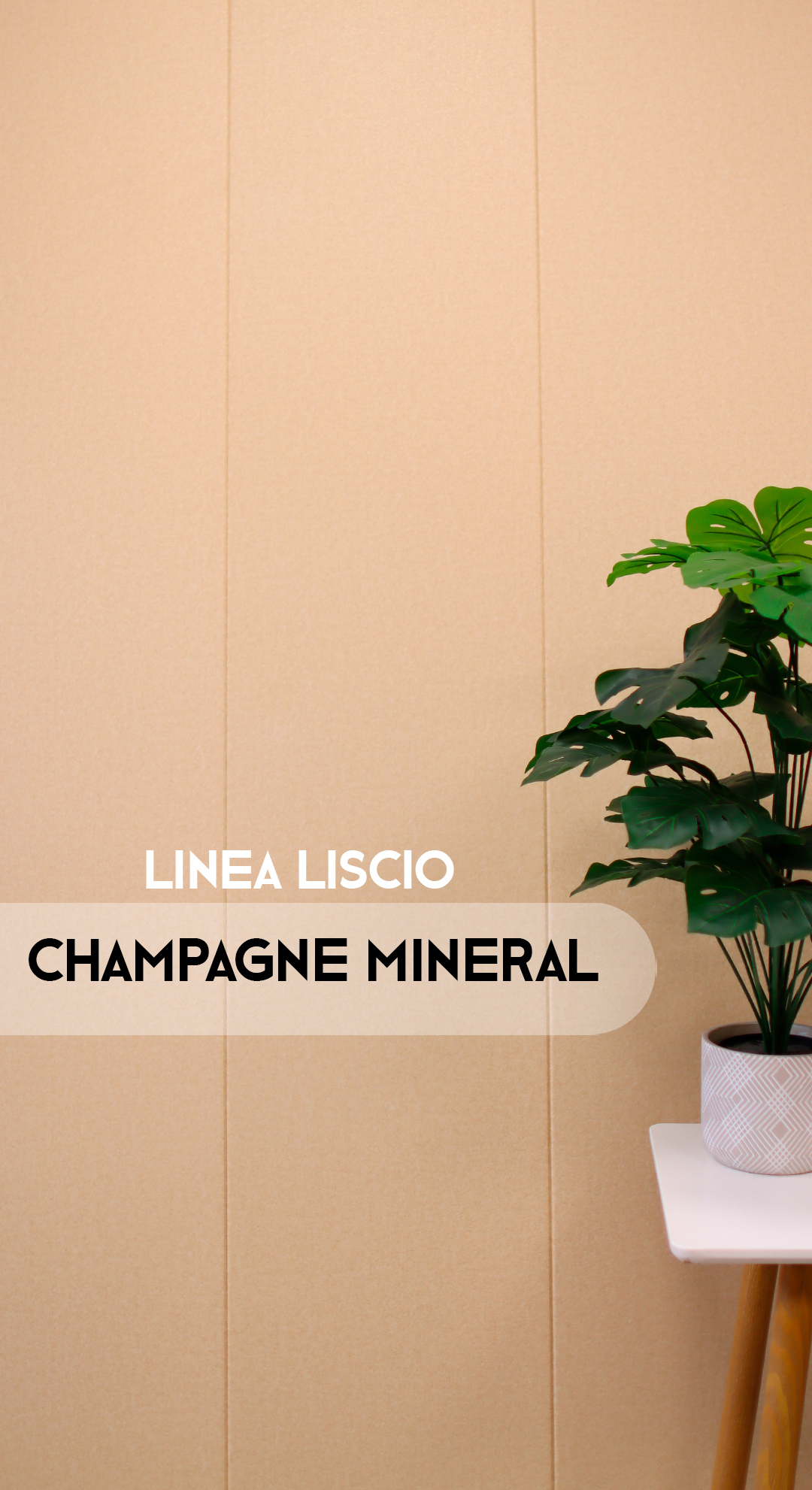 Champagne Mineral - Liscio - Caja Panel Decorativo - Revestimiento Línea Liscio- Caja 5 un - 4.8 m² - Wall Panel Liscio