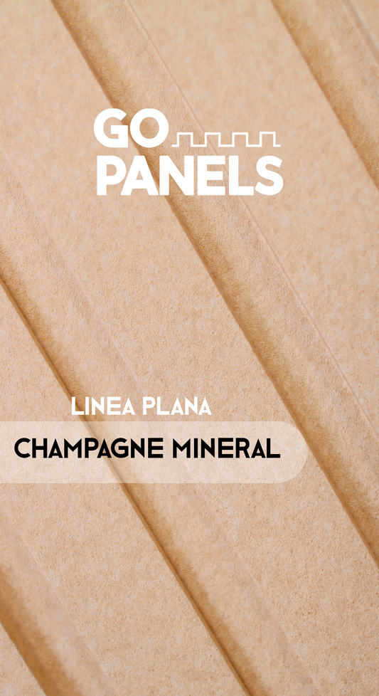 Champagne Mineral - Plano - Caja Panel Decorativo - Caja 10 un - 4.8 m² - Wall Panel Plano - Revestimiento Interior y Exterior Techado