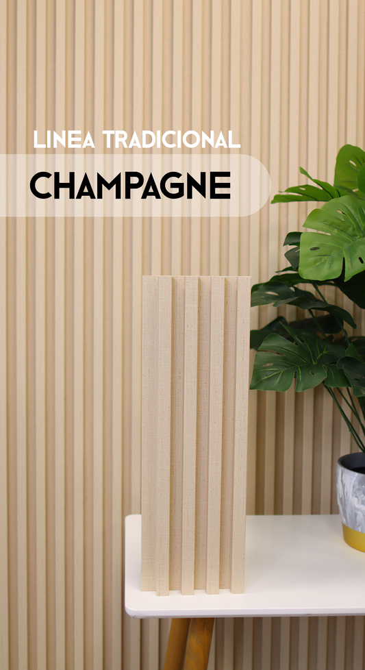 Caja Panel Decorativo - Champagne - Revestimiento Línea Tradicional - Caja 10 un - 3.8 m²- Wall Panel WPC