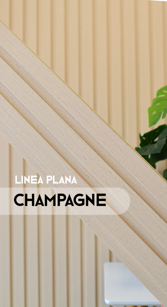 Champagne - Plano - Caja Panel Decorativo - Revestimiento Línea Plana - Caja 10 un-  4.8 m² -  Wall Panel Plano - Revestimiento Interior y Exterior Techado