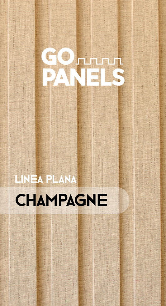 Champagne - Plano - Caja Panel Decorativo - Revestimiento Línea Plana - Caja 10 un-  4.8 m² -  Wall Panel Plano - Revestimiento Interior y Exterior Techado