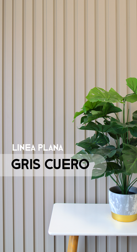 Gris Cuero - Plano - Caja Panel Decorativo - Revestimiento Línea Plana - Caja 10 un-  4.8 m² -  Wall Panel Plano - Revestimiento Interior y Exterior Techado