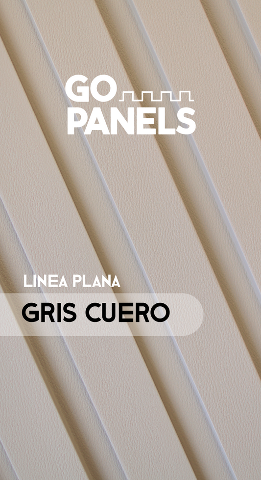 Gris Cuero - Plano - Caja Panel Decorativo - Revestimiento Línea Plana - Caja 10 un-  4.8 m² -  Wall Panel Plano - Revestimiento Interior y Exterior Techado