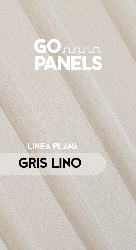 (PRE-VENTA) Gris Lino - Plano - Caja Panel Decorativo - Revestimiento Línea Plana - Caja 10 un-  4.8 m² -  Wall Panel Plano - Revestimiento Interior y Exterior Techado