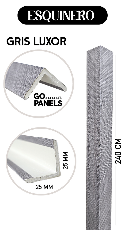 PERFIL ESQUINERO GRIS LUXOR 2,5X2,5X240 CM