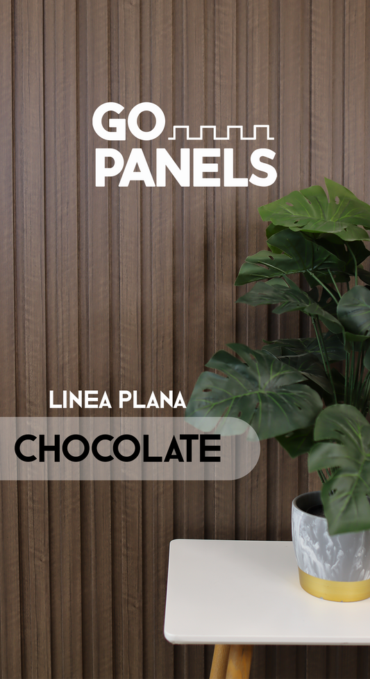 Caja Panel Decorativo - Plano Chocolate - Revestimiento Línea Plana - Caja 10 un-  4.8 m² -  Wall Panel Plano