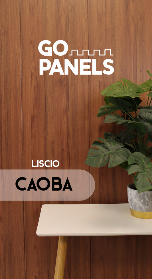 Caja Panel Decorativo - Liscio Caoba - Revestimiento Línea Liscio- Caja 5 un - 4.8 m² - Wall Panel Liscio