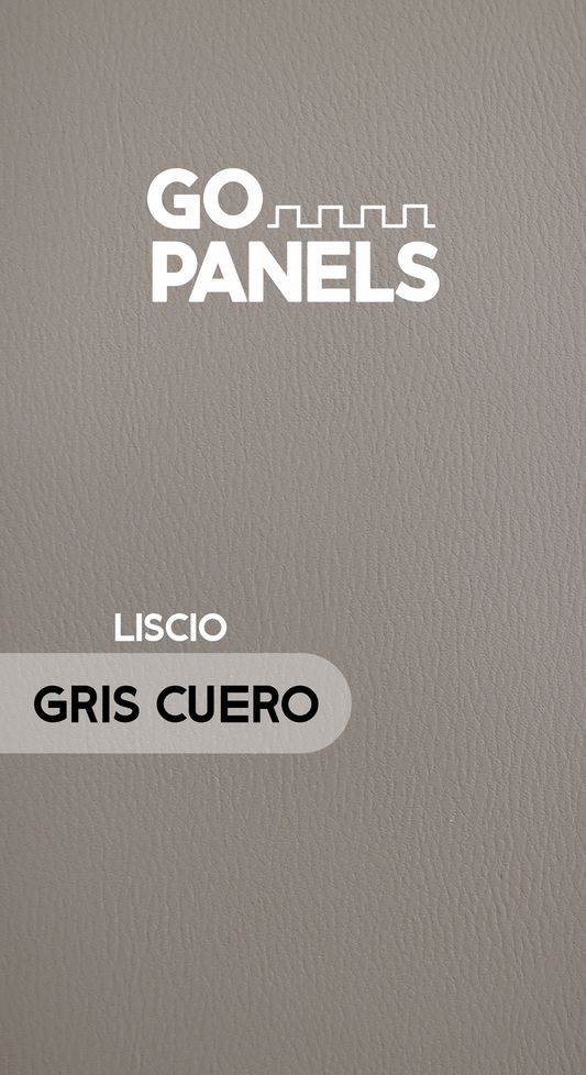 Caja Panel Decorativo - Liscio Gris Cuero- Revestimiento Línea Liscio- Caja 5 un - 4.8 m² - Wall Panel Liscio