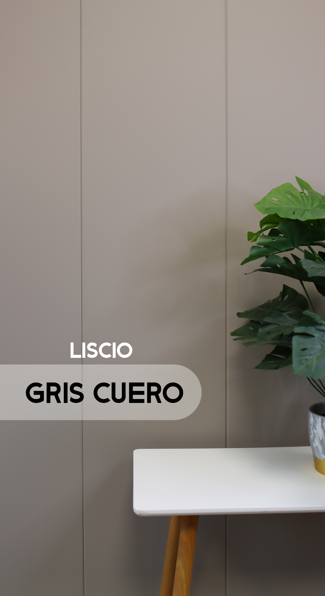 Gris Cuero - Liscio - Caja Panel Decorativo - Revestimiento Línea Liscio- Caja 5 un - 4.8 m² - Wall Panel Liscio - Revestimiento Interior y Exterior Techado