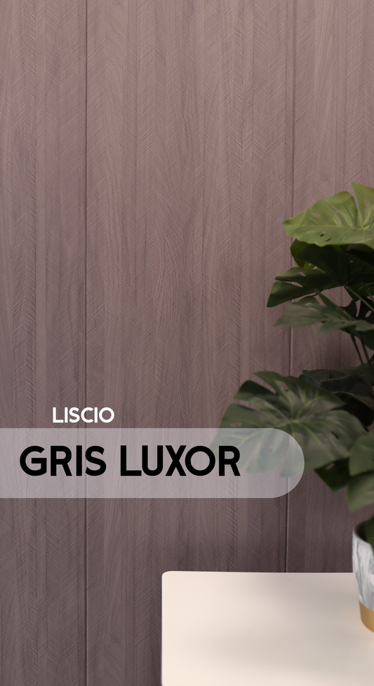 Caja Panel Decorativo - Liscio Gris Luxor - Revestimiento Línea Liscio- Caja 5 un - 4.8 m² - Wall Panel Liscio