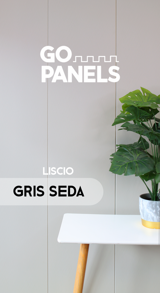 Caja Panel Decorativo - Liscio Gris Seda - Revestimiento Línea Liscio- Caja 5 un - 4.8 m² - Wall Panel Liscio