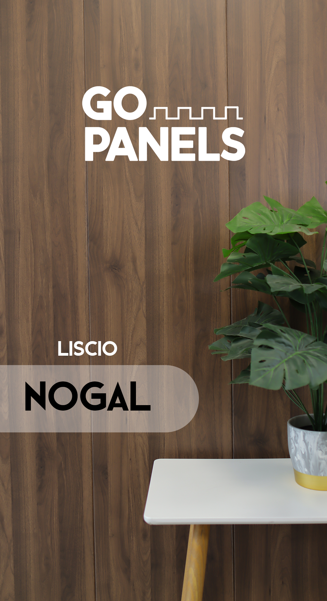 Nogal - Liscio - Caja Panel Decorativo - Revestimiento Línea Liscio- Caja 5 un - 4.8 m² - Wall Panel Liscio - Revestimiento Interior y Exterior Techado