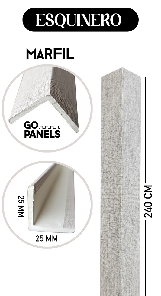 PERFIL ESQUINERO MARFIL 2,5X2,5X240 CM