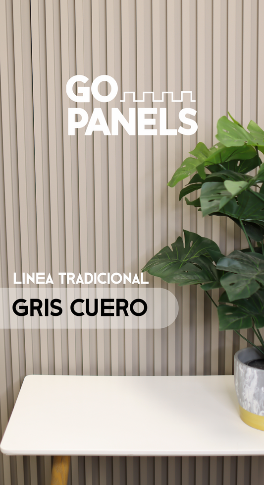 Gris Cuero - Tradicional - Caja Panel Decorativo - Revestimiento Línea Tradicional - Caja 10 un - 3.8 m²- Wall Panel WPC- Revestimiento Interior y Exterior Techado