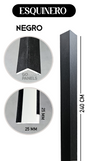 PERFIL ESQUINERO NEGRO 2,5X2,5X240 CM