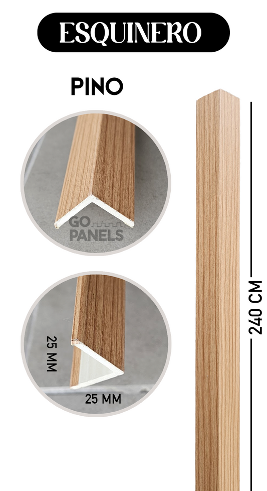 PERFIL ESQUINERO PINO 2,5X2,5X240 CM