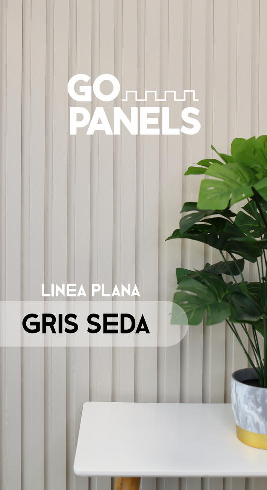 Caja Panel Decorativo - Plano Gris Seda - Revestimiento Línea Plana - Caja 10 un-  4.8 m² -  Wall Panel Plano