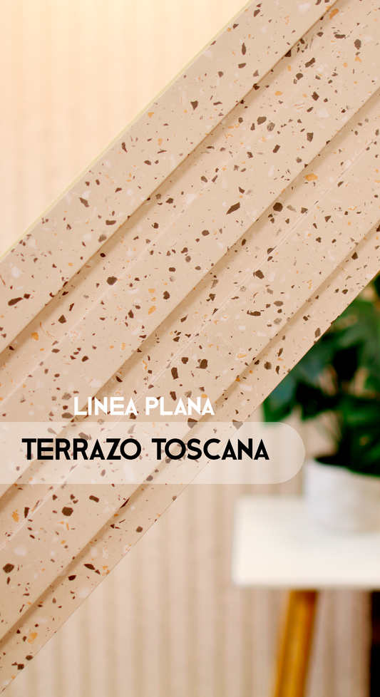Terrazo Toscana - Plano - Caja Panel Decorativo - Caja 10 un - 4.8 m² - Wall Panel Plano - Revestimiento Interior y Exterior Techado