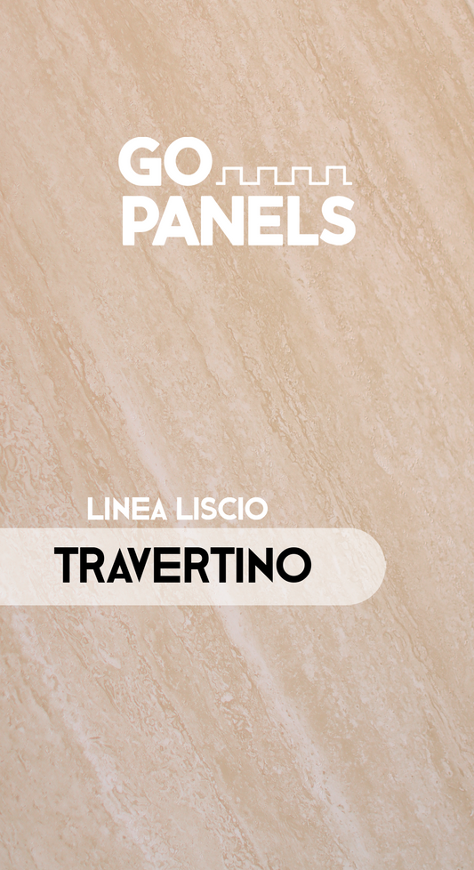 Travertino - Liscio - Caja Panel Decorativo - Revestimiento Línea Liscio- Caja 5 un - 4.8 m² - Wall Panel Liscio - Revestimiento Interior y Exterior Techado
