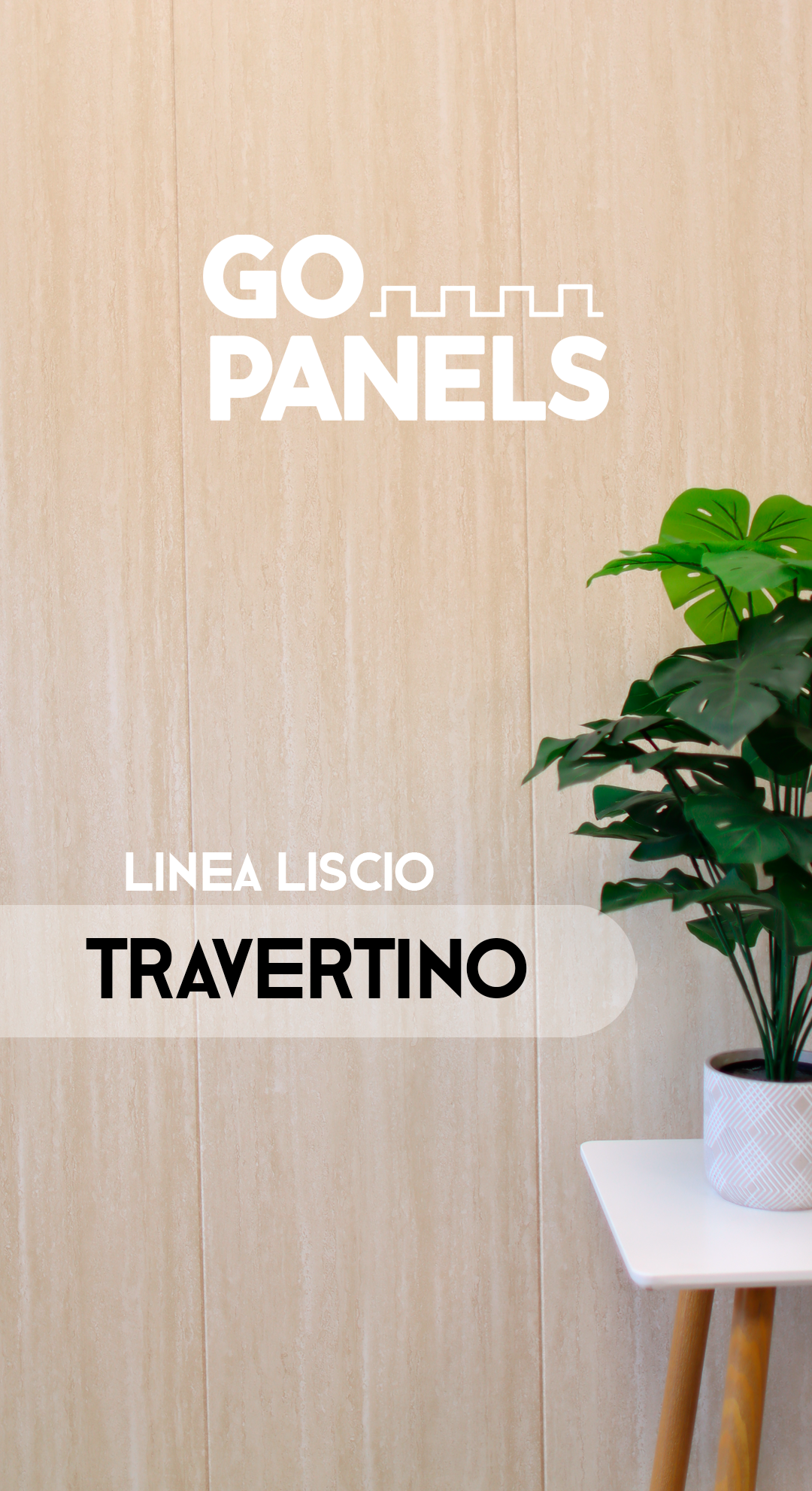 Travertino - Liscio - Caja Panel Decorativo - Revestimiento Línea Liscio- Caja 5 un - 4.8 m² - Wall Panel Liscio - Revestimiento Interior y Exterior Techado