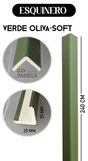 PERFIL ESQUINERO VERDE OLIVA 2,5X2,5X240 CM