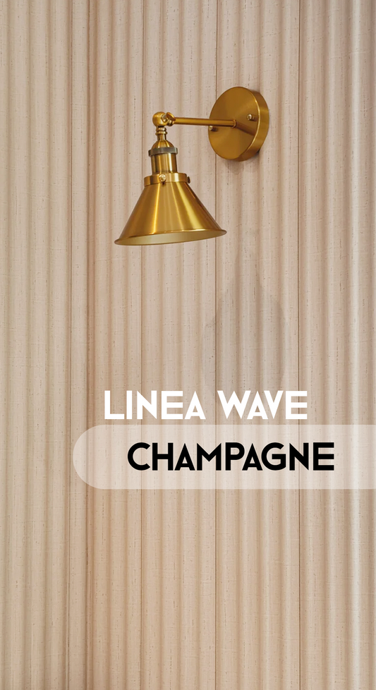 (PRE-VENTA) Champagne - Wave - Caja Panel Decorativo - Revestimiento Línea Wave - Caja 10 un-  4.8 m² -  Wall Panel Wave - Revestimiento Interior y Exterior Techado