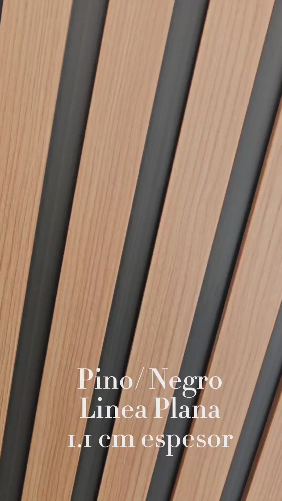 Pino/Negro - Plano - Caja Panel Decorativo - Revestimiento Línea Plana - Caja 10 un - 4.8M2 - Wall Panel WPC - Revestimiento Interior y Exterior Techado