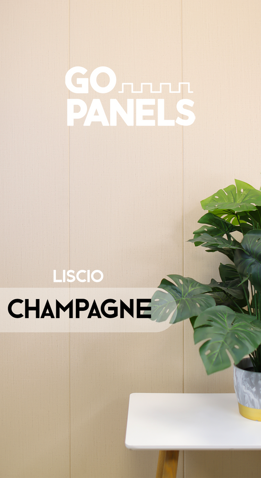 Caja Panel Decorativo - Liscio Champagne - Revestimiento Línea Liscio- Caja 5 un - 4.8 m² - Wall Panel Liscio