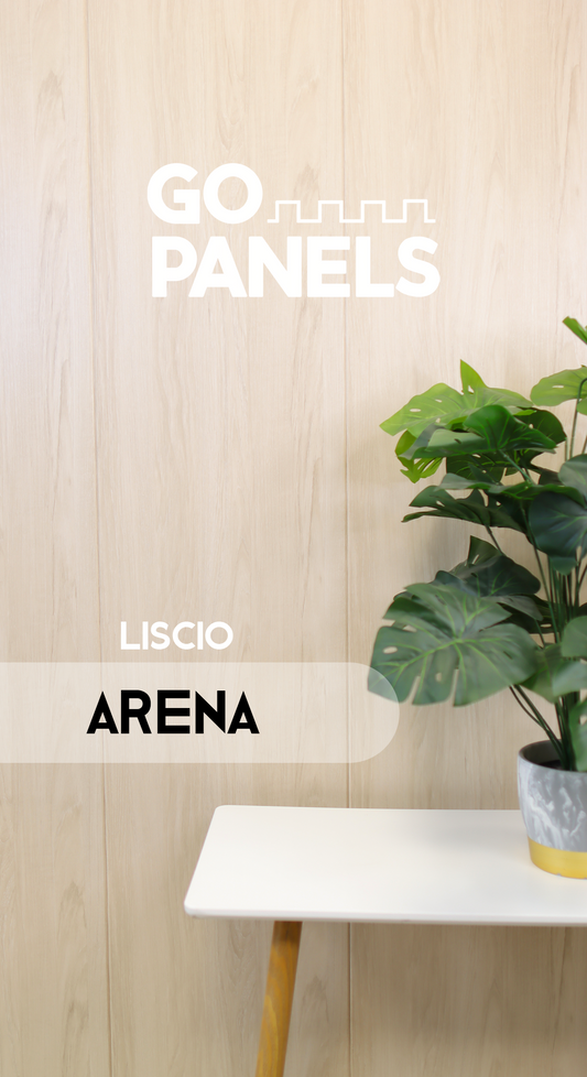 Caja Panel Decorativo - Liscio Arena - Revestimiento Línea Liscio- Caja 5 un - 4.8 m² - Wall Panel Liscio