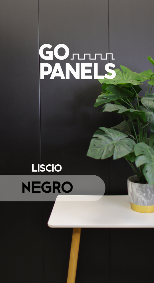 Caja Panel Decorativo - Liscio Negro- Revestimiento Línea Liscio- Caja 5 un - 4.8 m² - Wall Panel Liscio